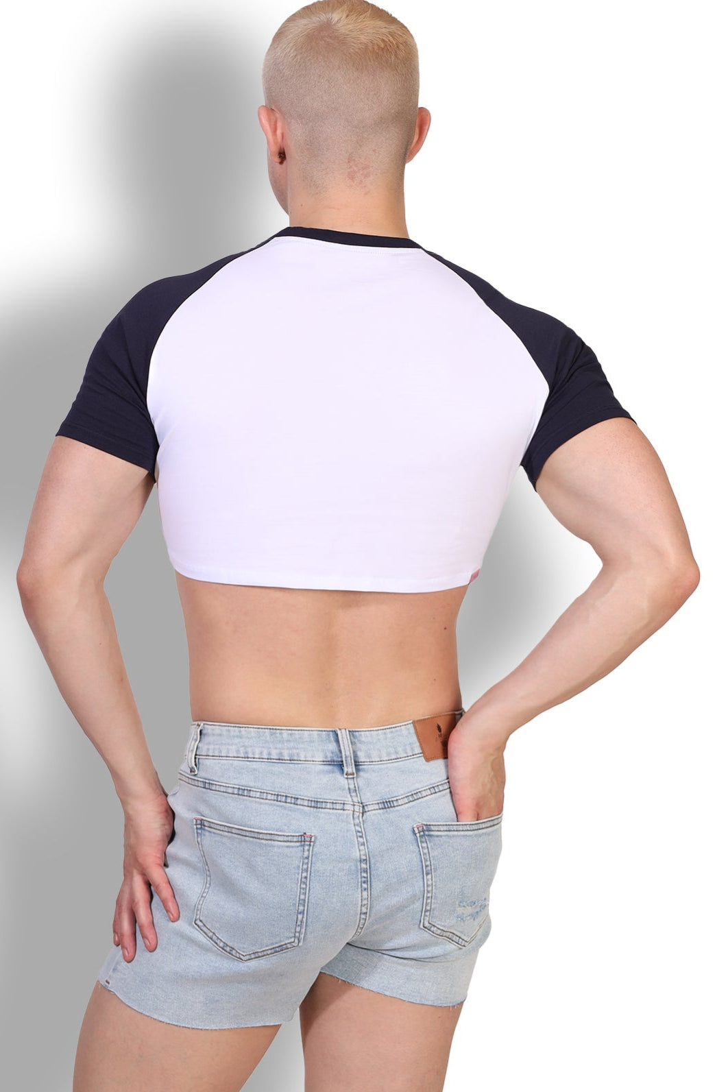 JJ Malibu Muscle-Fit Crop Tee - Malibu Script - DealByEthan.gay loves JJ Malibu