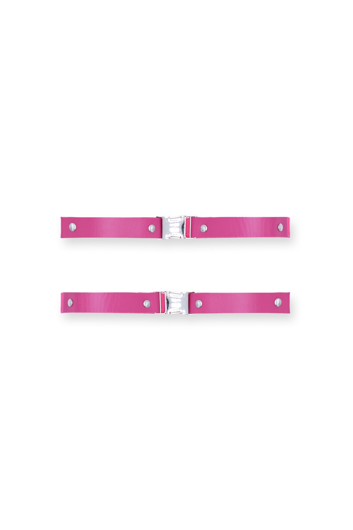 JJ Malibu Vegan Leather Snap Buckle Leg Bands - Pink - DealByEthan.gay loves JJ Malibu