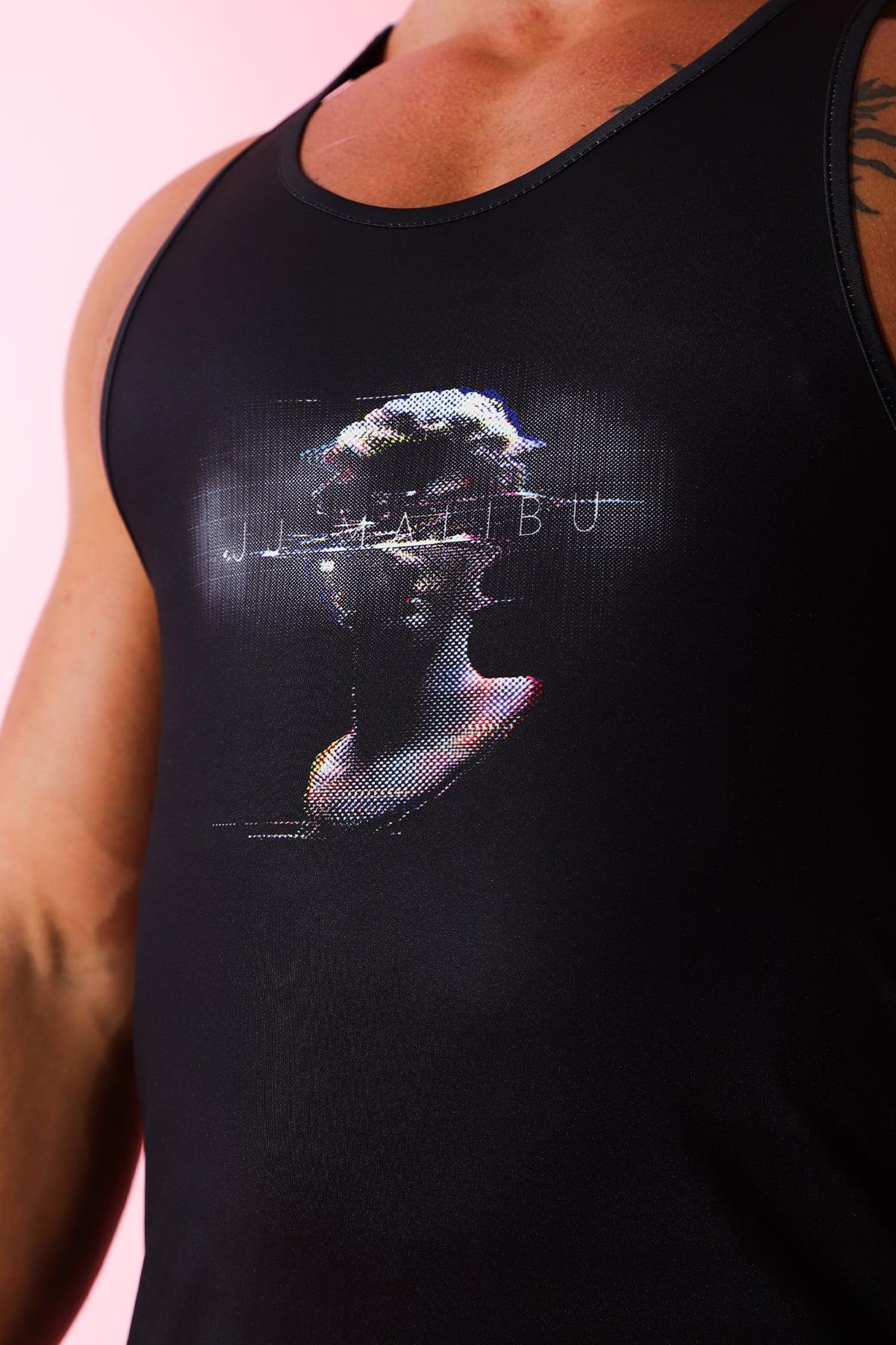 JJ Malibu Feel-Me Scoop Bottom Tank - Glitch