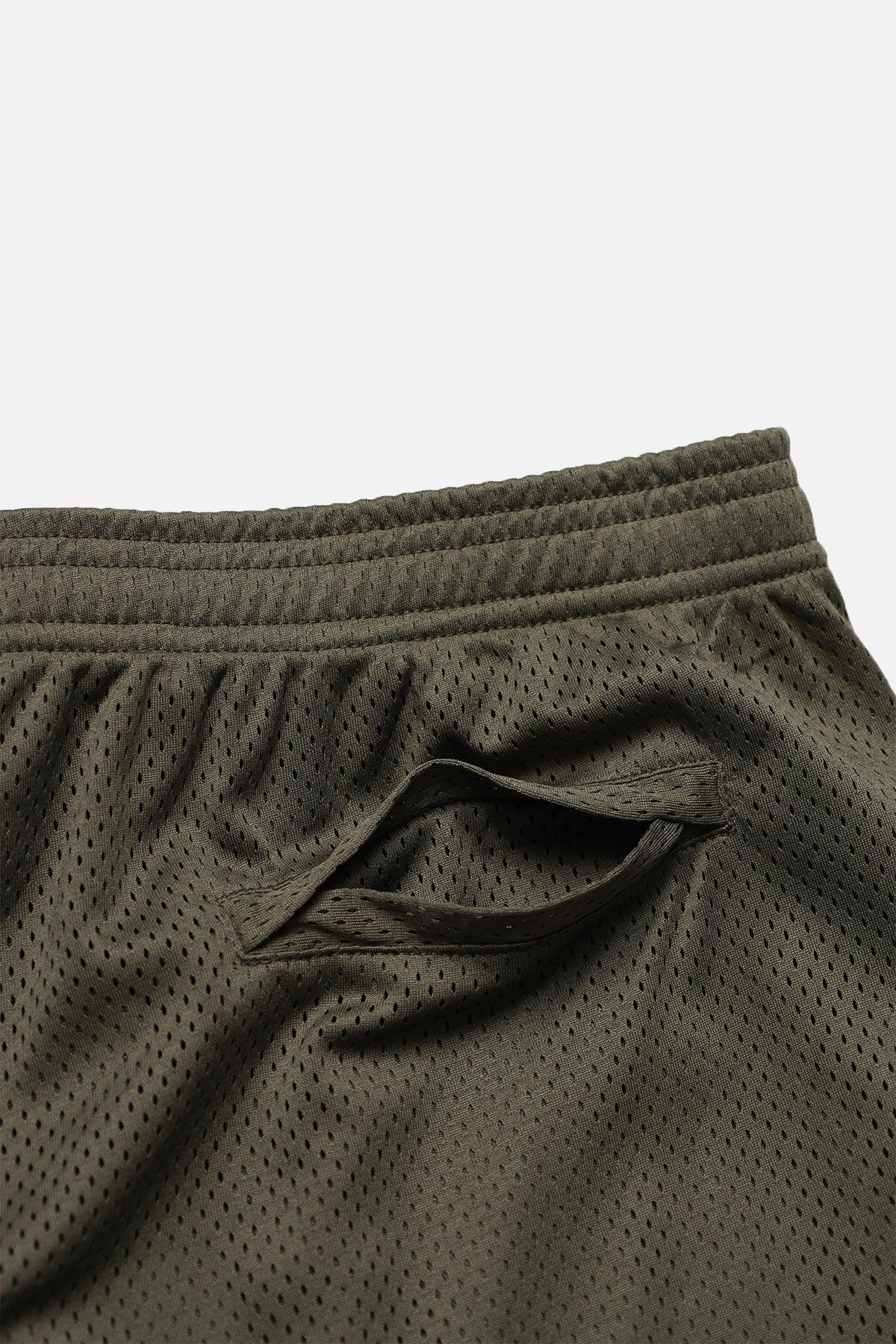 Jed North Jersey Mesh 7.5" Gym Shorts - Olive