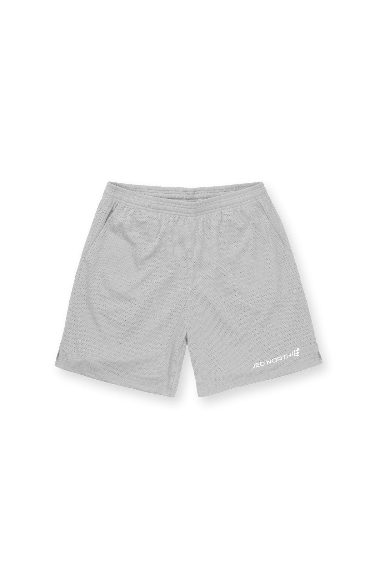 Jed North Jersey Mesh 7.5" Gym Shorts - Polar Silver