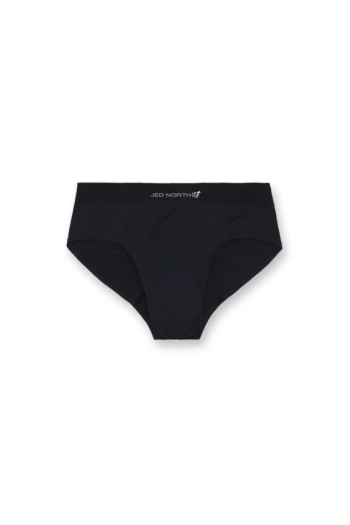 Jed North Men's Athletic Seamless Briefs 2-Pack - Black & Gray