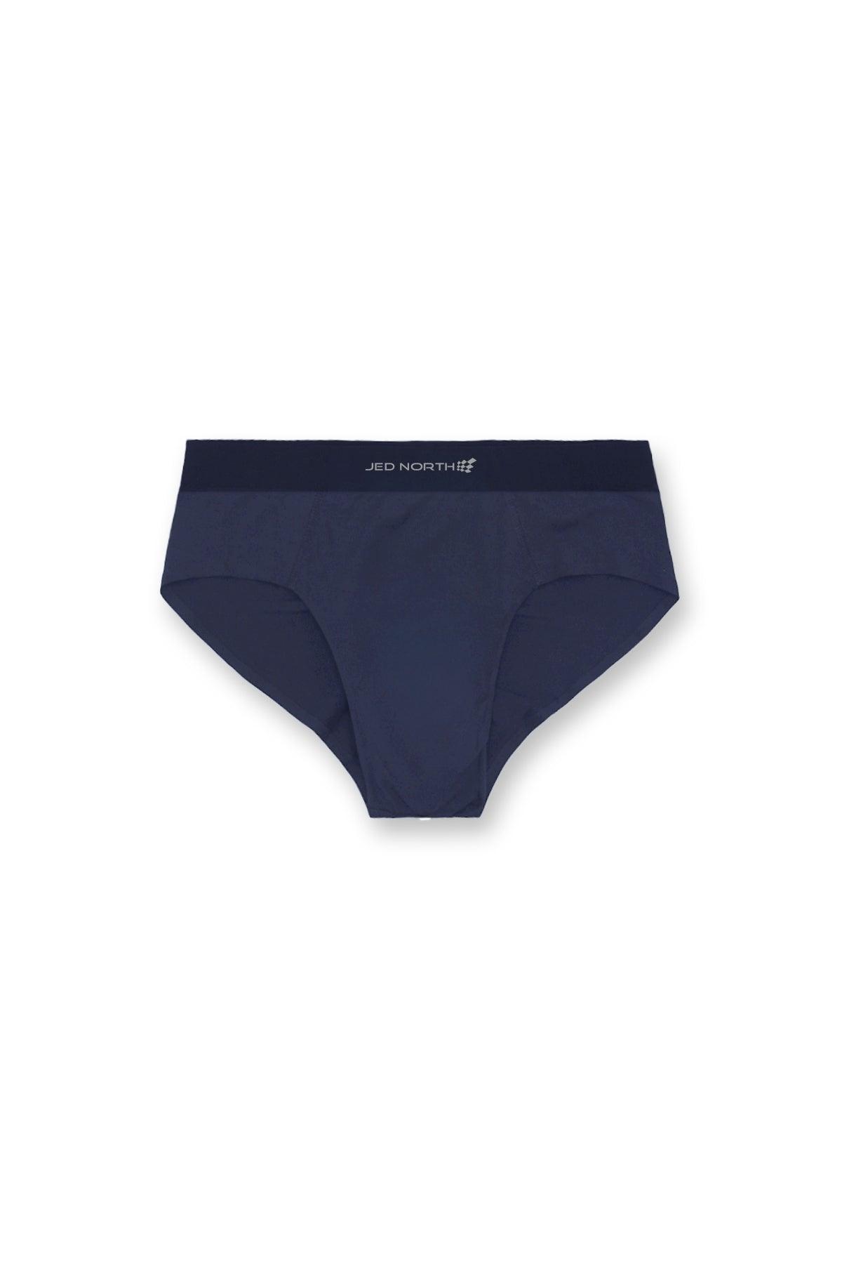 Jed North Men's Athletic Seamless Briefs 2-Pack - Black & Navy