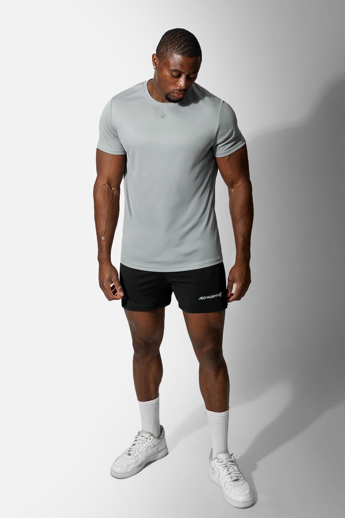 Jed North Tactical Fast-Dry Trainings-T-Shirt - Polar Silver