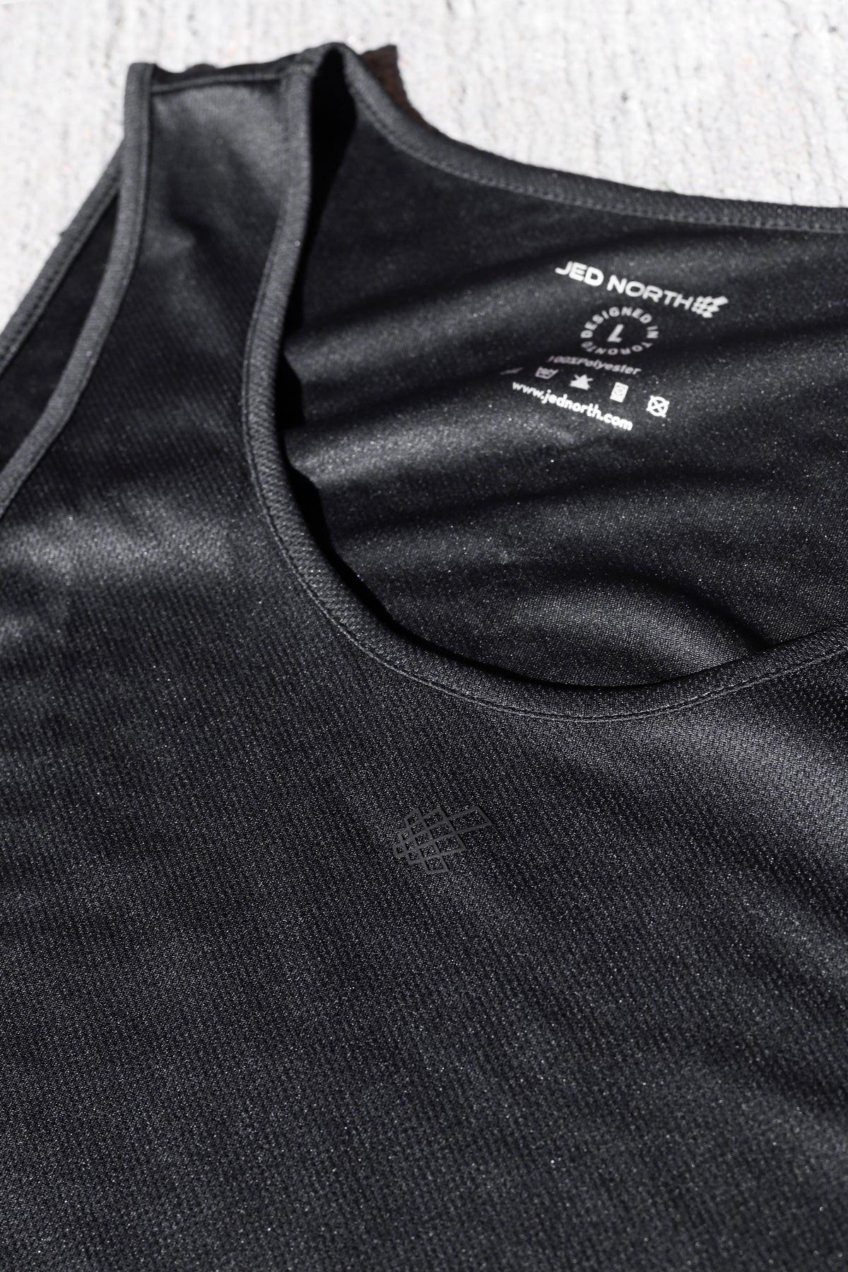 Jed North Alpha Microfiber Fast-Dry Gym Tank Top - Obsidian Black