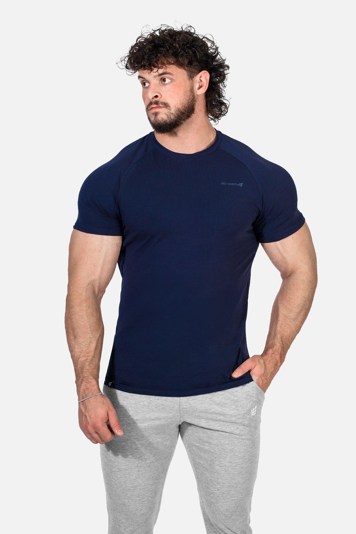 Jed North Titan 2.0 Muscle-Fit T-Shirt - Marineblau