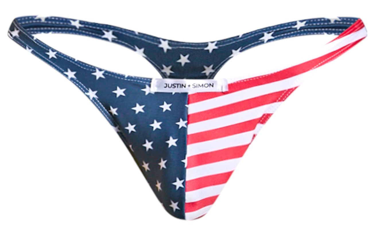 JUSTIN+SIMON XSJ03 Classic Thongs Color USA Flag - DealByEthan.gay loves JUSTIN+SIMON