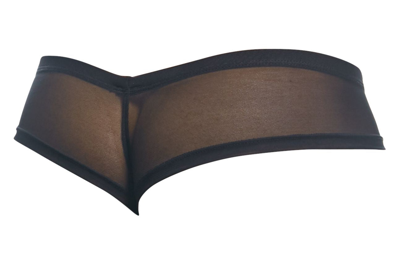 JUSTIN+SIMON XSJ22 Cheek Briefs Color Black Mesh - DealByEthan.gay loves JUSTIN+SIMON