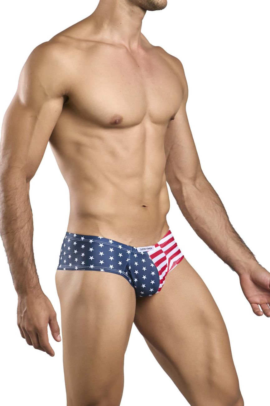 JUSTIN+SIMON XSJ22 Cheek Briefs Color USA Flag - DealByEthan.gay loves JUSTIN+SIMON