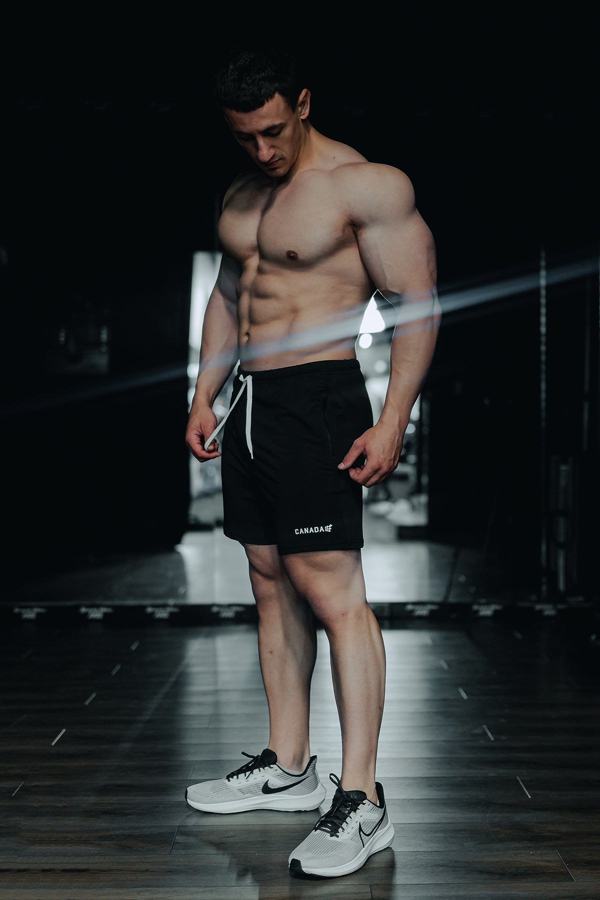 Jed North Agile Bodybuilding 4'' Shorts w Zipper Pockets - Canada Logo - DealByEthan.gay loves Jed North