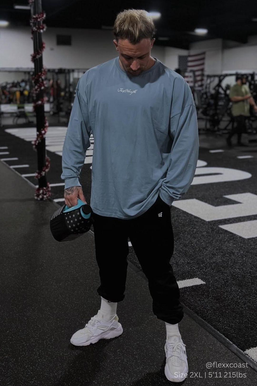 Jed North Energy Oversized Long Sleeve T-Shirt 2.0 - Arctic Blue - DealByEthan.gay loves Jed North