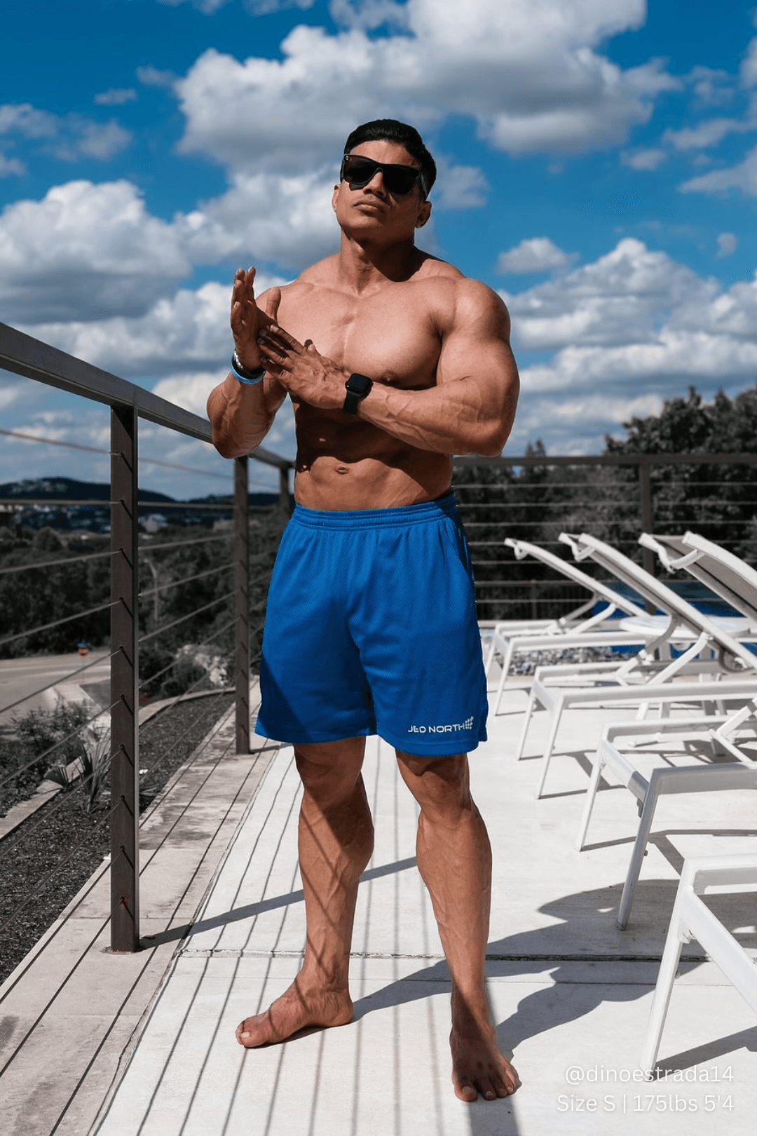 Jed North Jersey Mesh 7.5" Gym Shorts - Blue - DealByEthan.gay loves Jed North