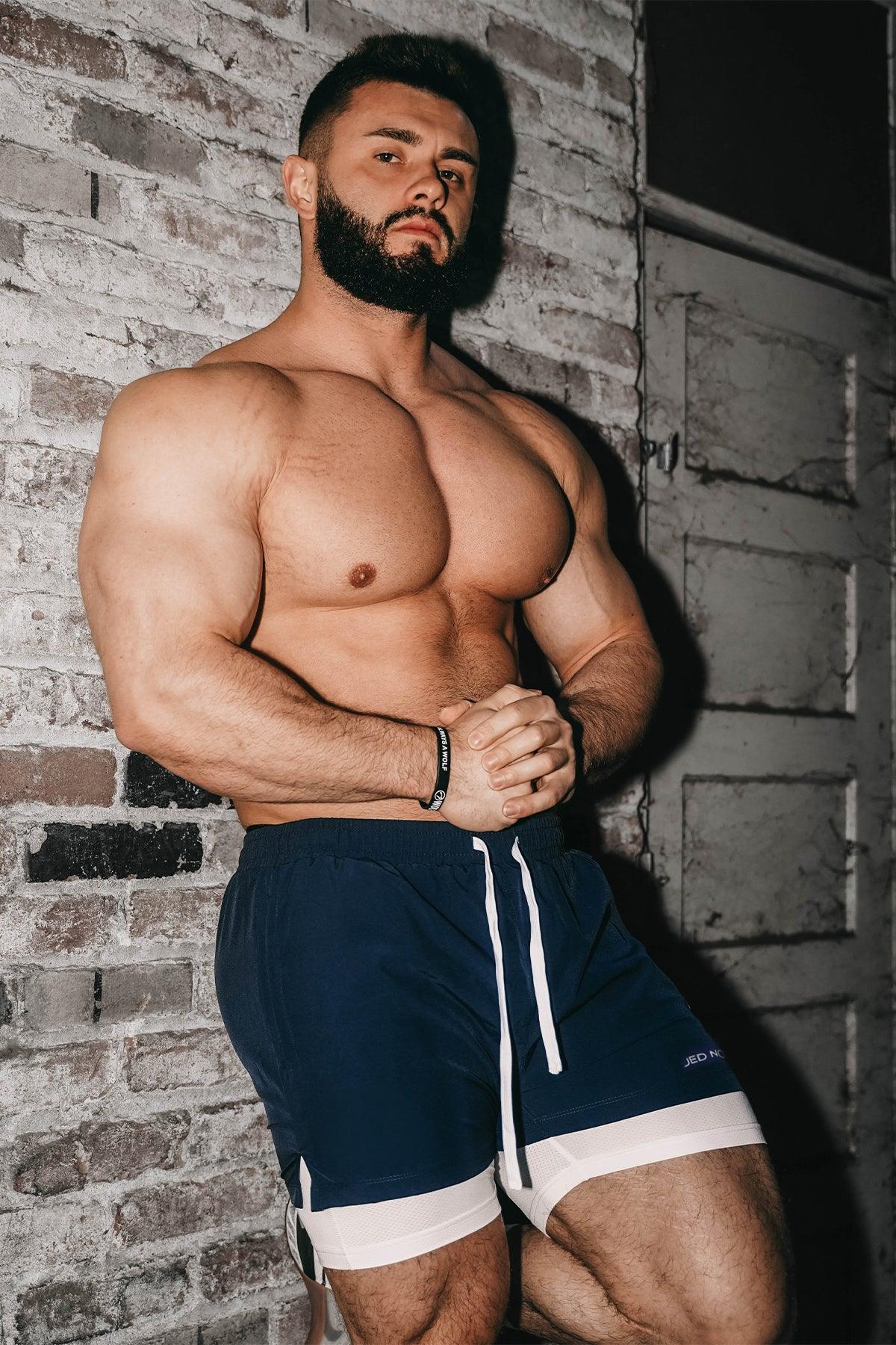 Jed North Men's 2-In-1 Active 5" Training Shorts 2.0 - Navy - DealByEthan.gay loves Jed North