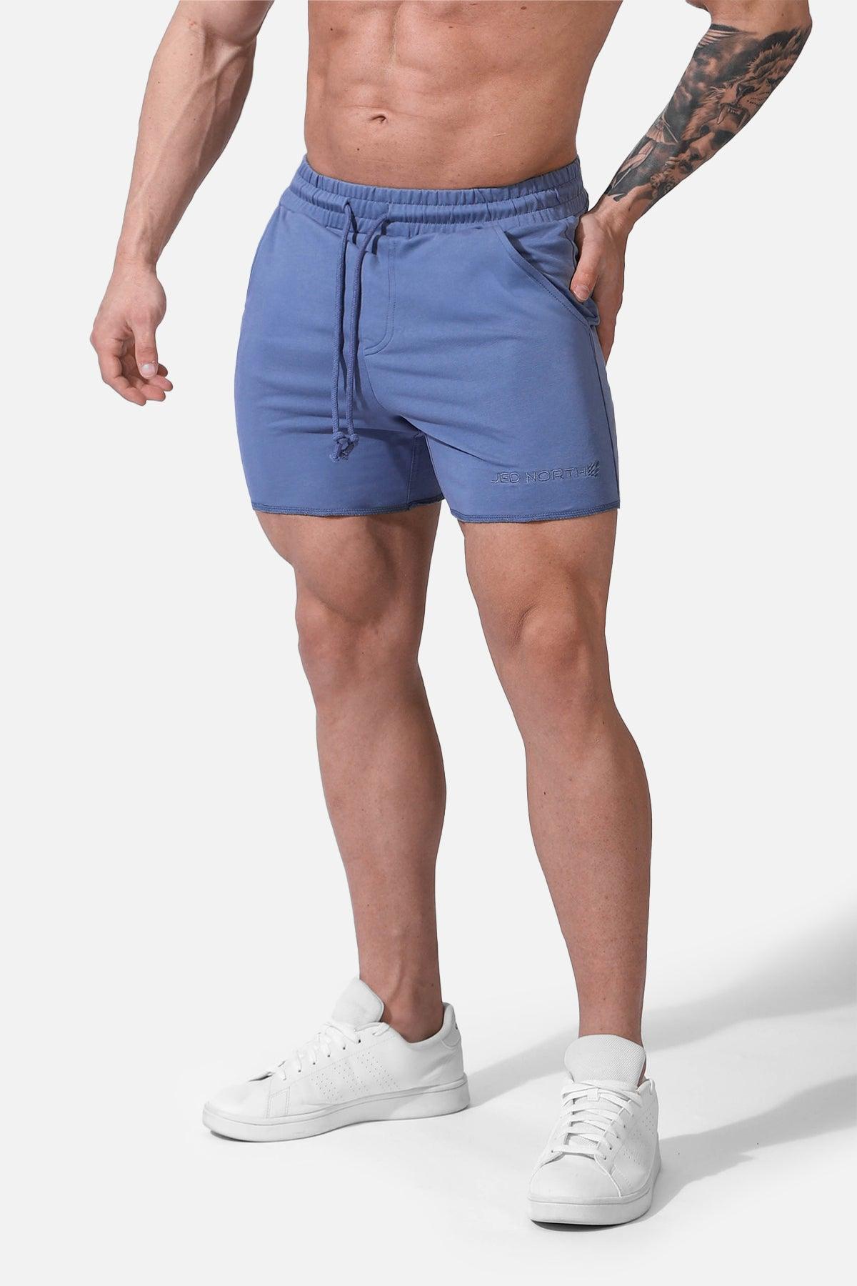 Jed North Motion 5'' Varsity Sweat Shorts - Steel Blue - DealByEthan.gay loves Jed North