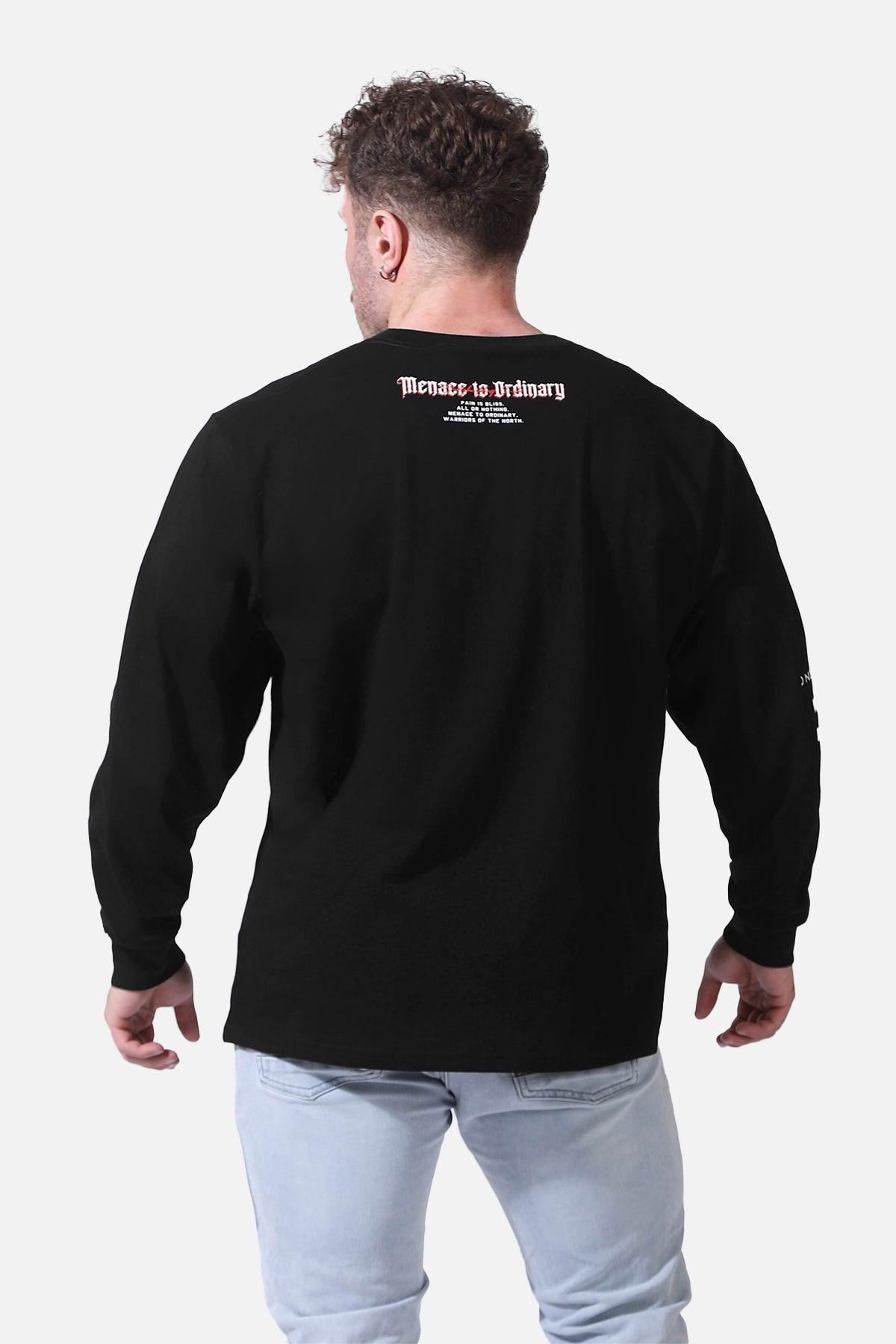 Jed North Retro Gym Long Sleeve T-Shirt - Black - DealByEthan.gay loves Jed North