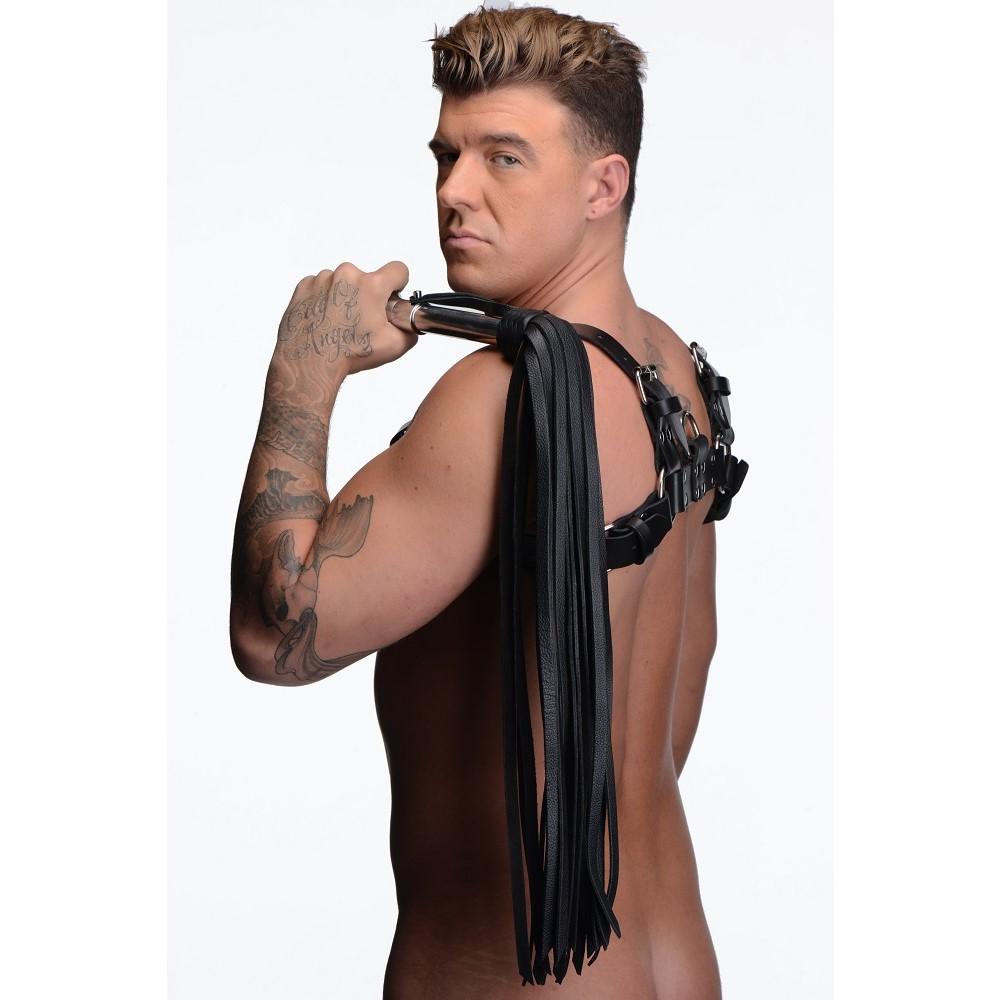 Leather Flogger with Stainless Steel Handle - DealByEthan.gay loves Strict Leather
