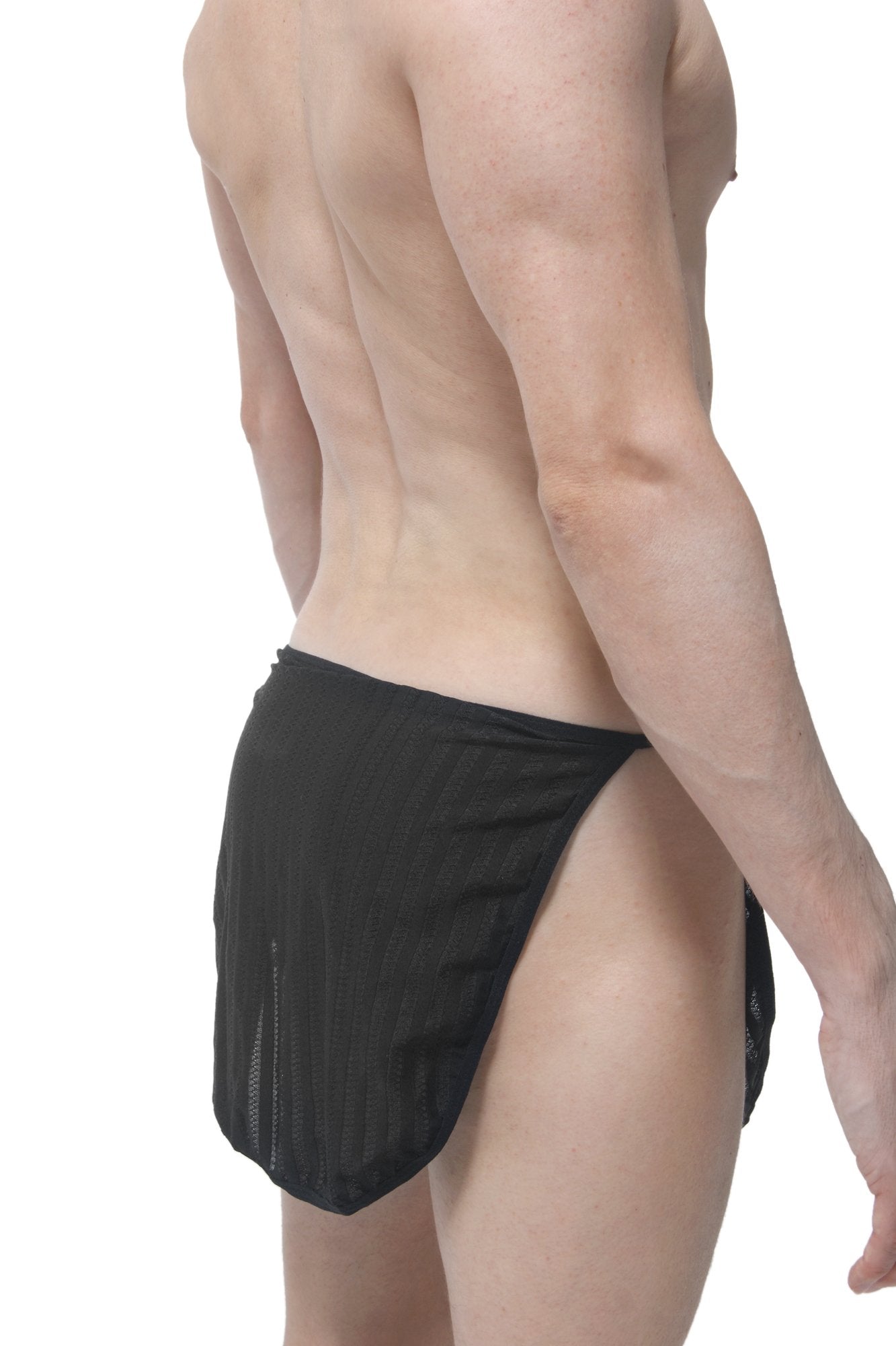 Loincloth Mesh Stripes Black - DealByEthan.gay loves PetitQ