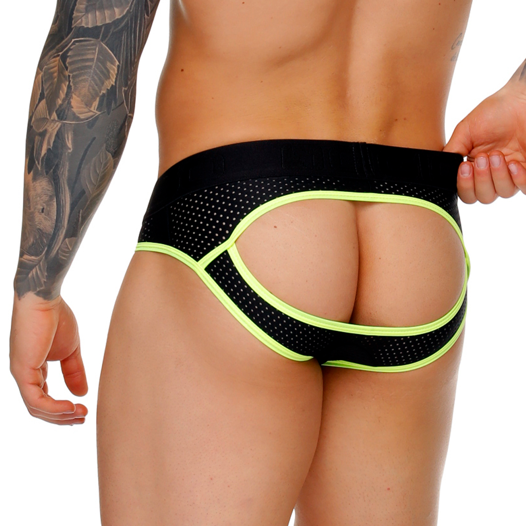MEDIEVAL YELLOW BRIEF JOCKSTRAP - Sexy black jockstrap for men