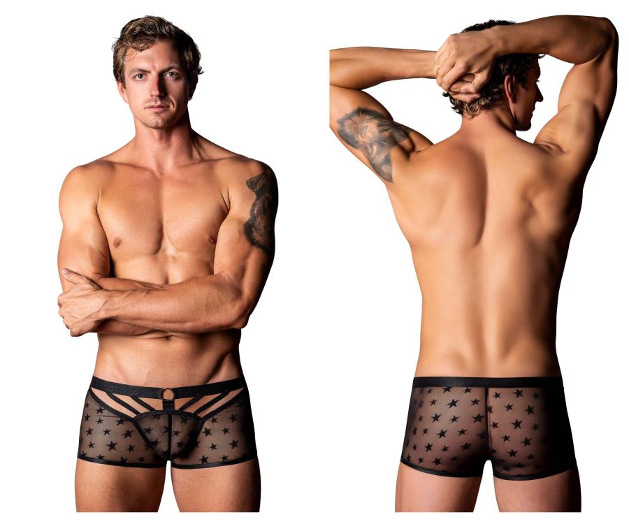 Male Power 122-291 Love Star Short with Ring Color Black - DealByEthan.gay loves Male Power