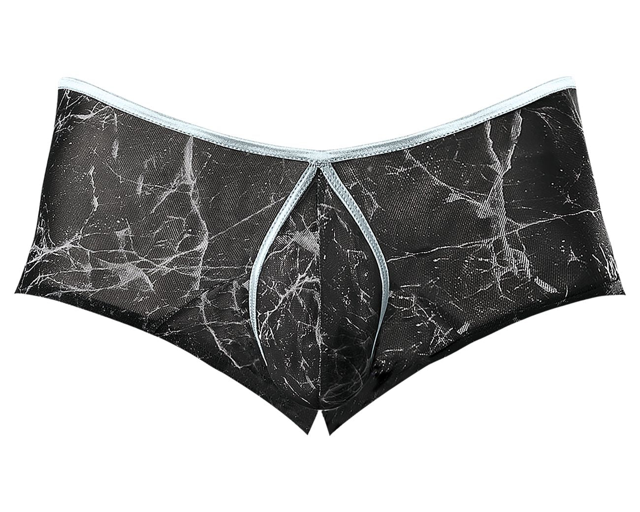 Male Power 130-290 Marble Mesh Micro Mini Short Color Black - DealByEthan.gay loves Male Power