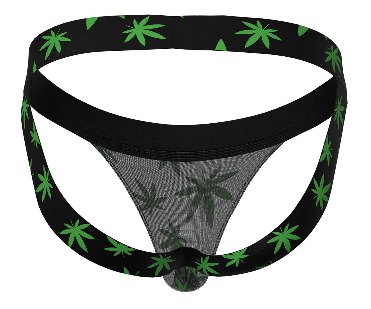 Male Power 390-294 Hazy Dayz Jock Color Pot Leaf - DealByEthan.gay loves Male Power