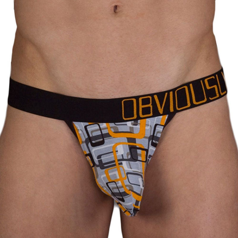 Obviously Geometric Low Rise Bikini Underwear Orange MEH971 Size S - DealByEthan.gay loves Obviously