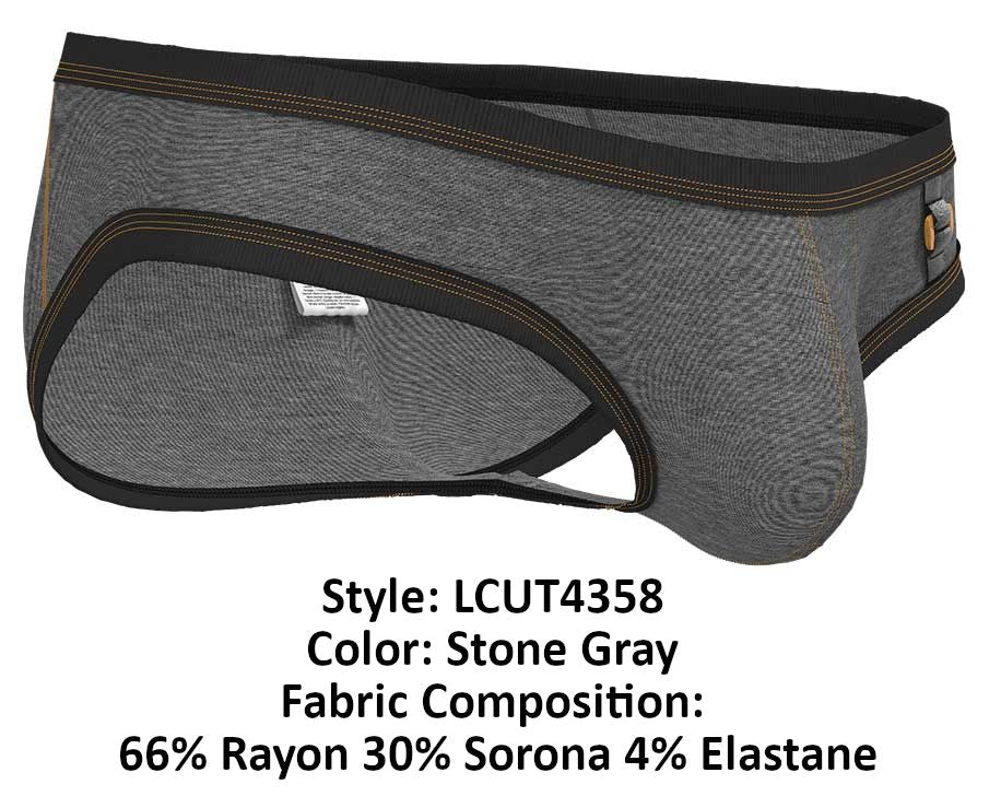 Private Structure LCUT4358 Barn Boy Low Rise Mini Brief Color Stone Gray - DealByEthan.gay loves Private Structure
