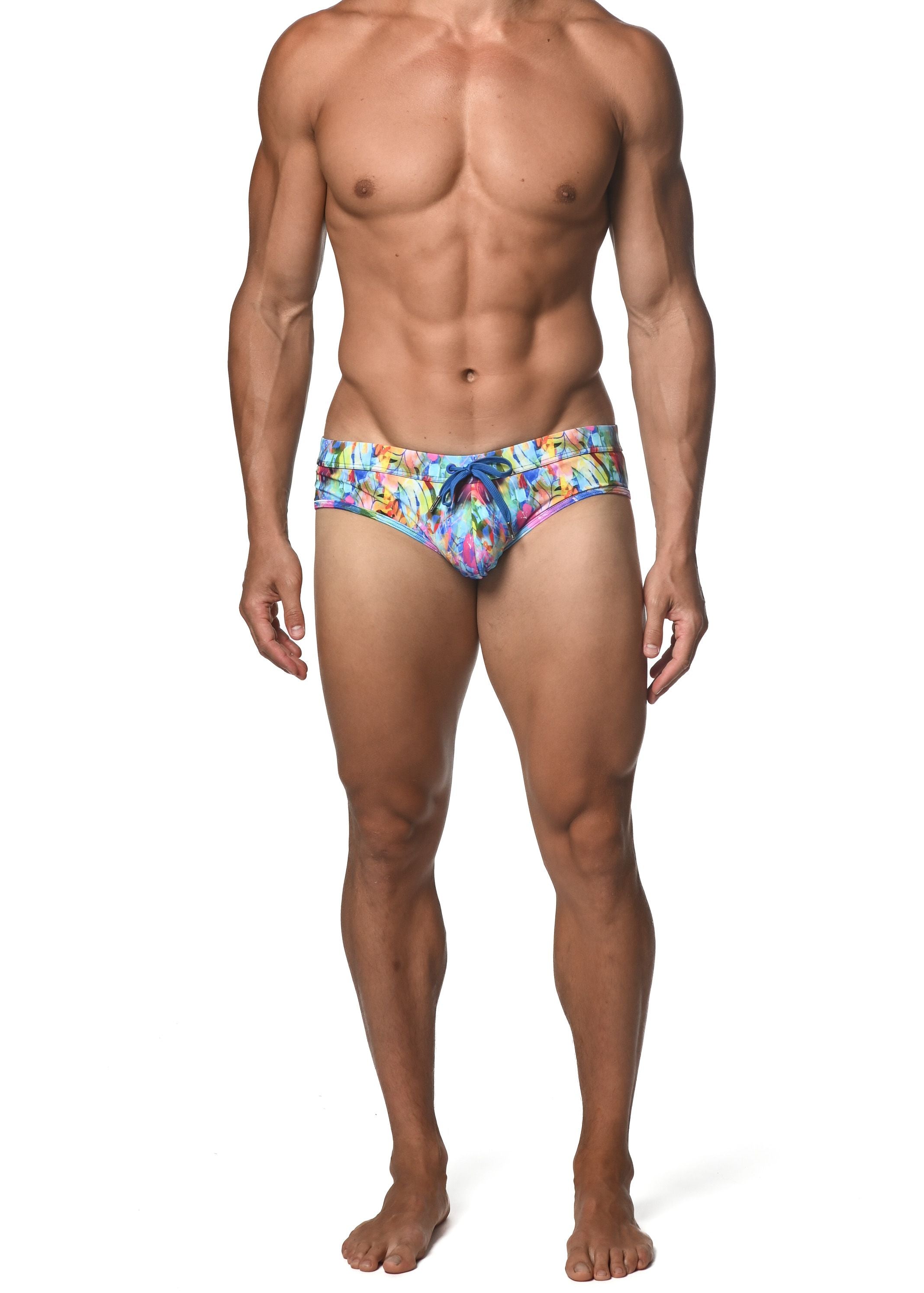 RAINBOW TROPICS FREESTYLE SWIM BRIEF - DealByEthan.gay loves ST33LE