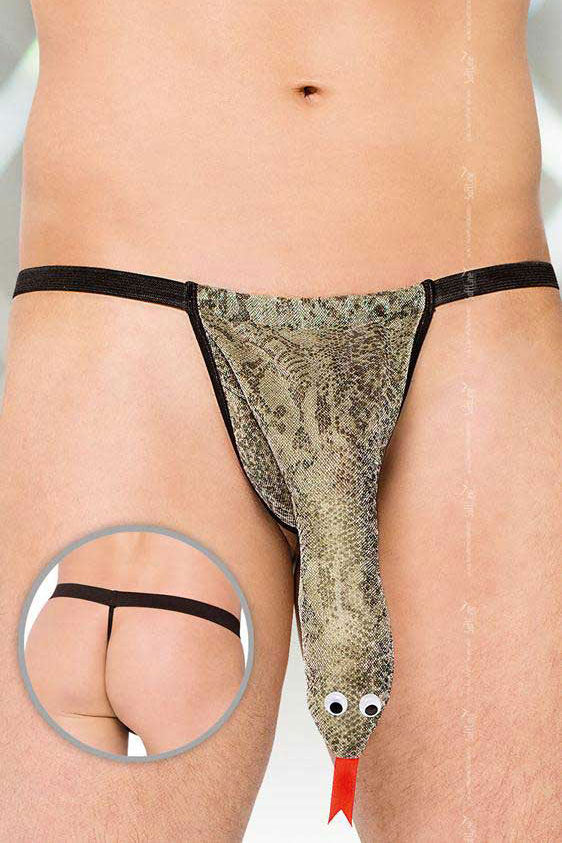 Softline Snake G String Underwear Silver 4440 Size S/L - DealByEthan.gay loves Softline