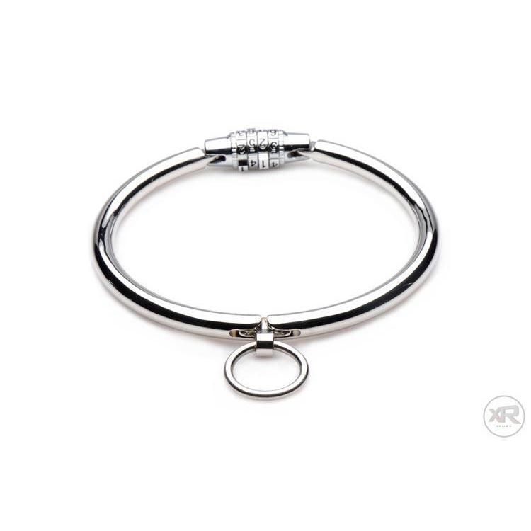 Stainless Steel Combination Lock Slave Collar - DealByEthan.gay loves Master Series