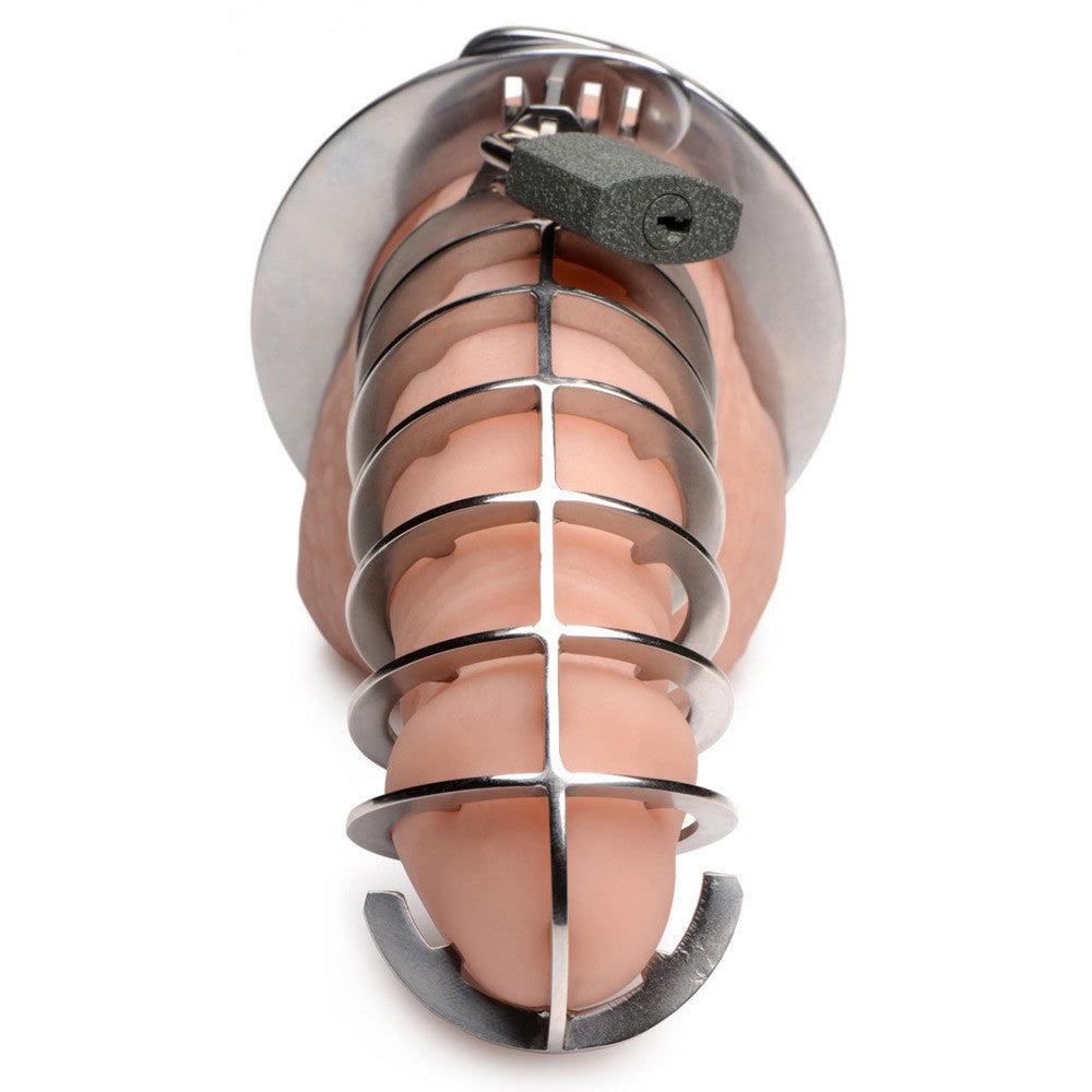 Stainless Steel Spiked Chastity Cage - DealByEthan.gay loves Master Series