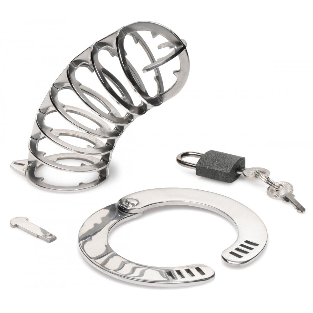 Stainless Steel Spiked Chastity Cage - DealByEthan.gay loves Master Series