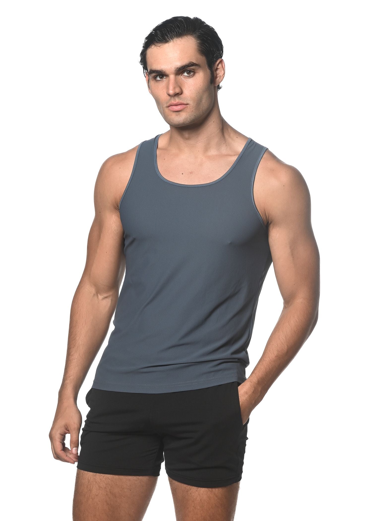 TEXTURED MESH PERFORMANCE TANK - DealByEthan.gay loves ST33LE