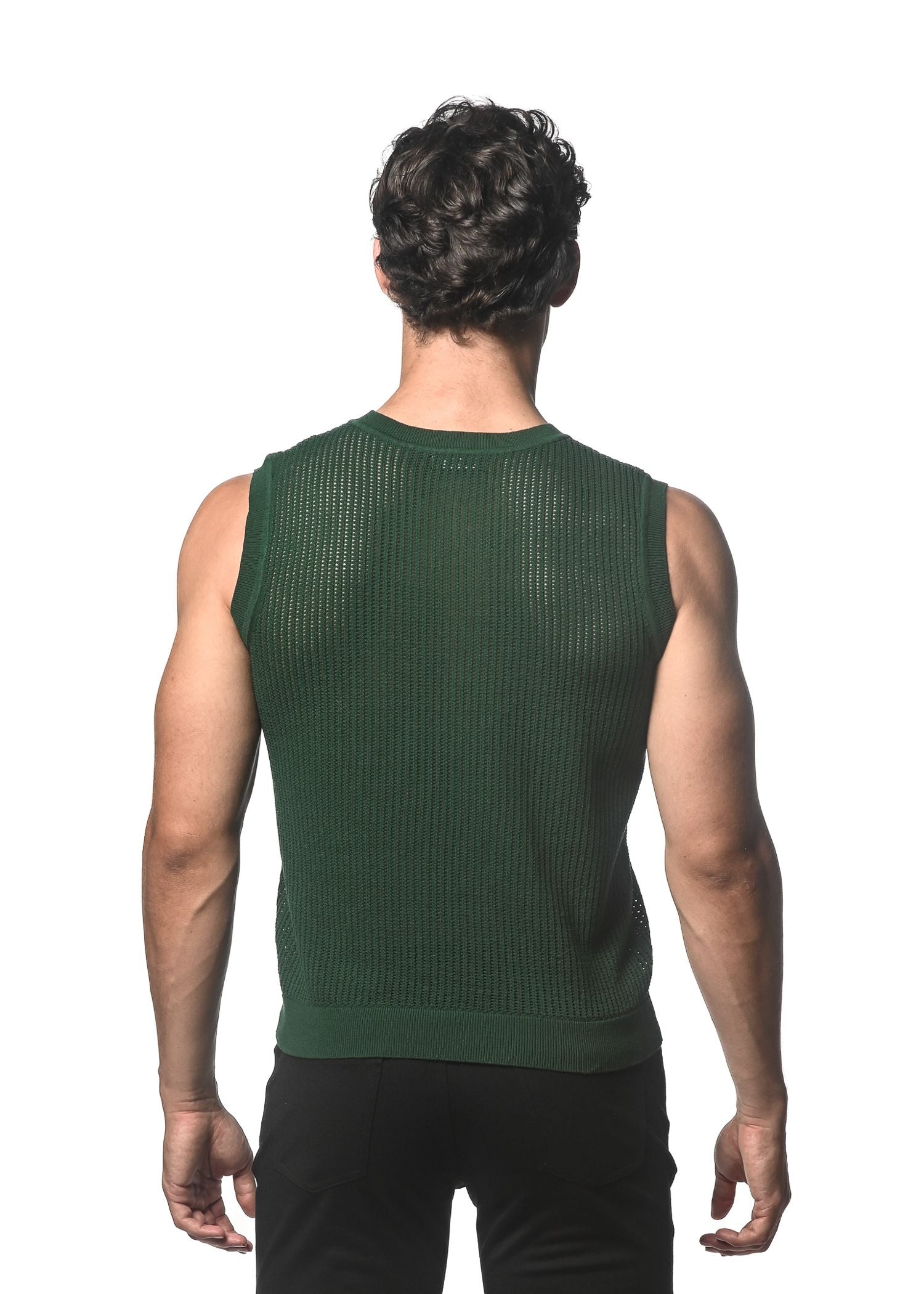 TEXTURED OPEN MESH KNITTED VEST - DealByEthan.gay loves ST33LE