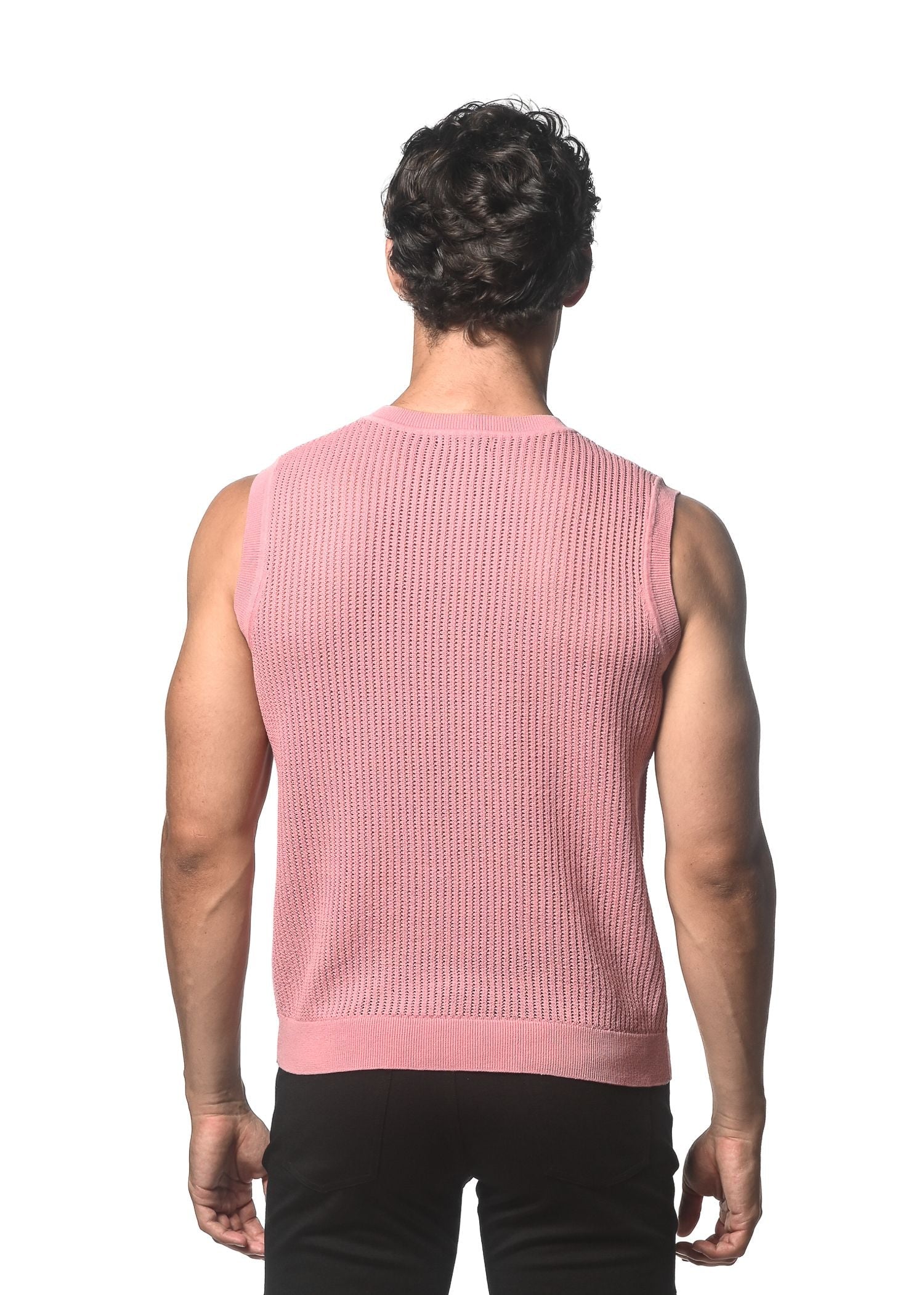 TEXTURED OPEN MESH KNITTED VEST - DealByEthan.gay loves ST33LE