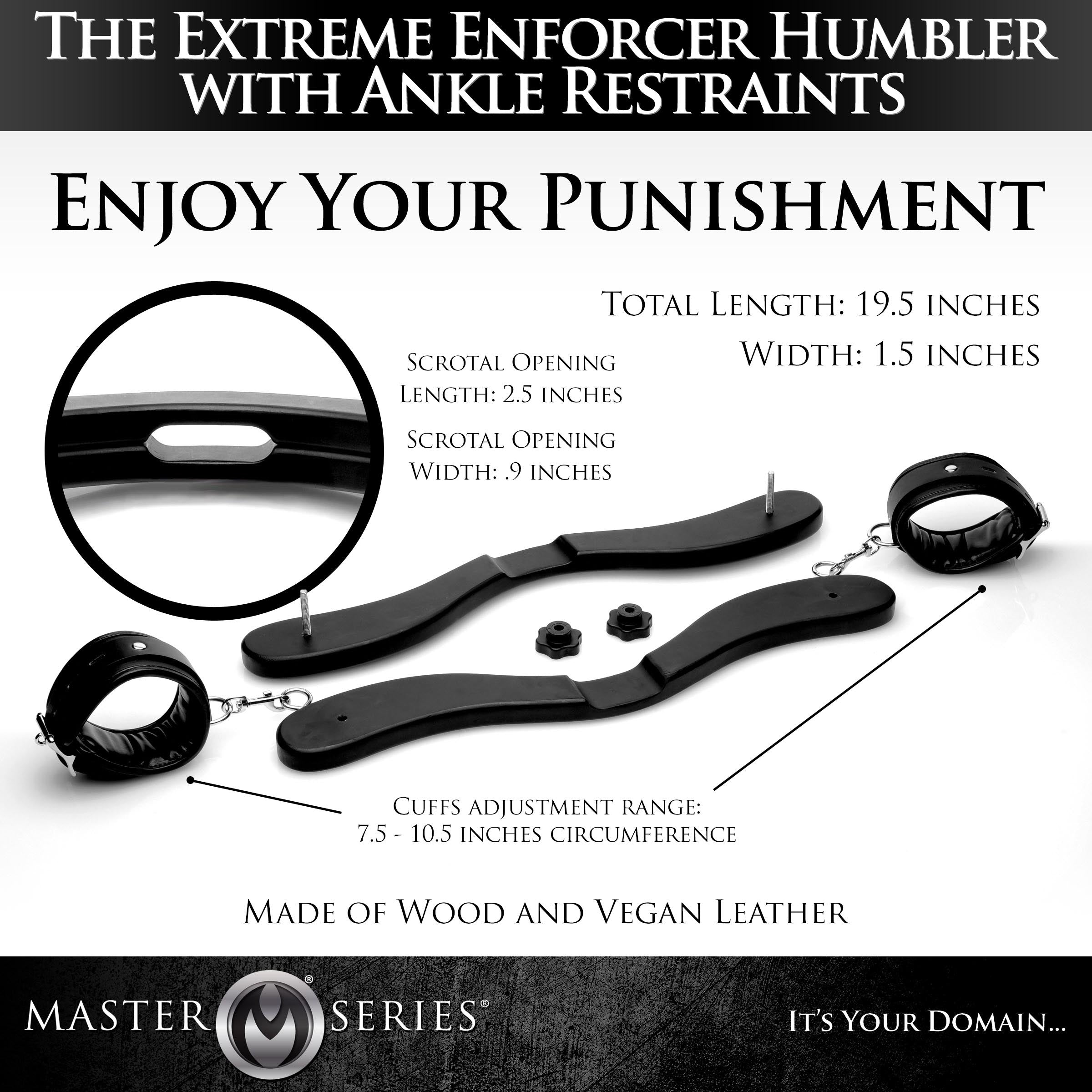 The Extreme Enforcer Humbler with Ankle Restraints - DealByEthan.gay loves Master Series