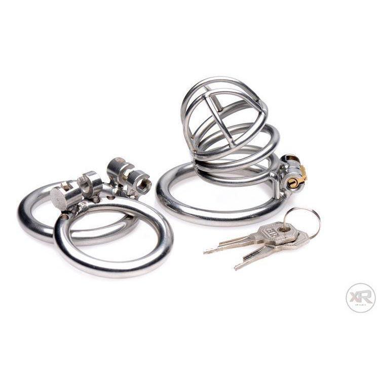 The Pen Deluxe Stainless Steel Locking Chastity Cage - DealByEthan.gay loves Master Series