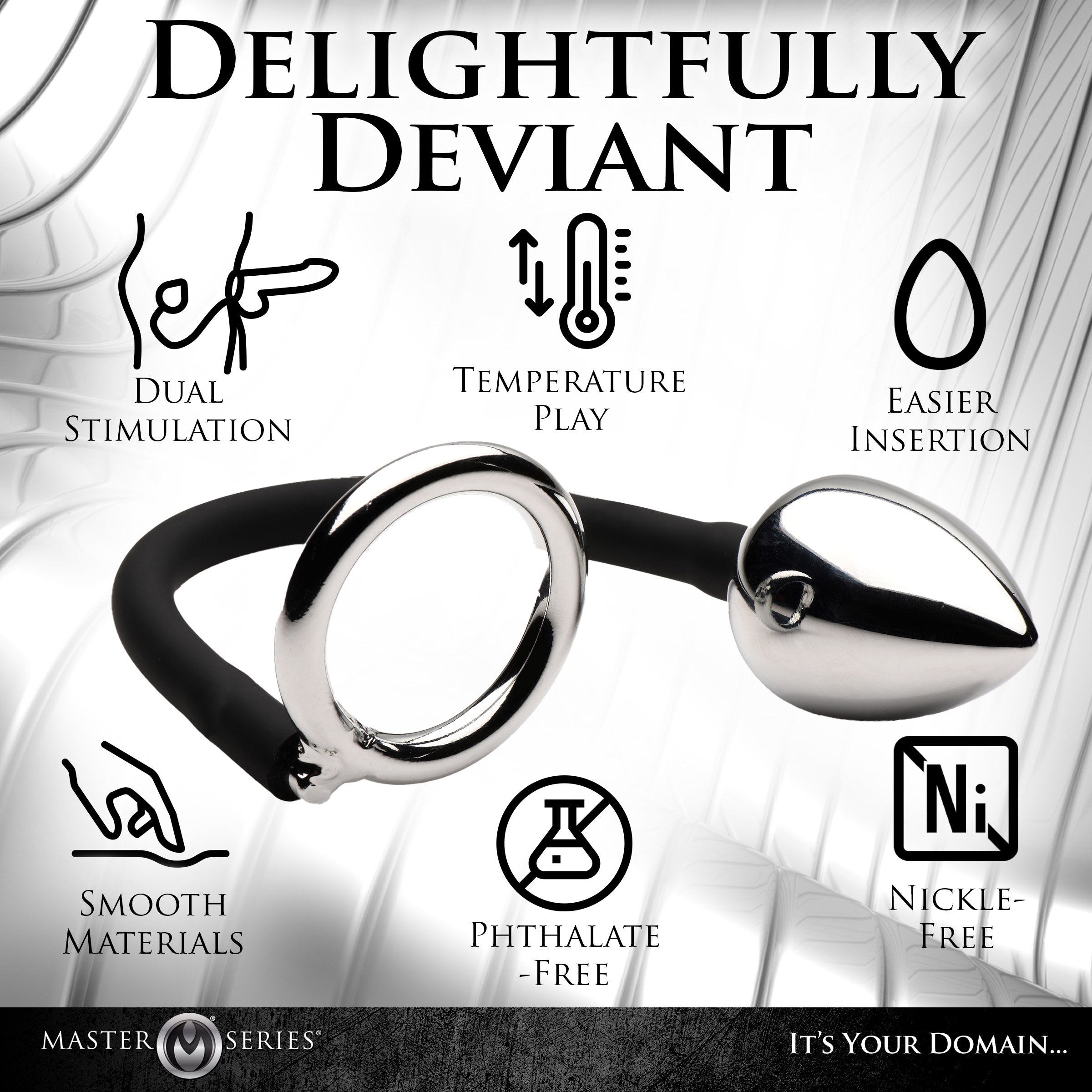 Tug and Plug Cock and Ball Ring with Anal Plug - DealByEthan.gay loves Master Series