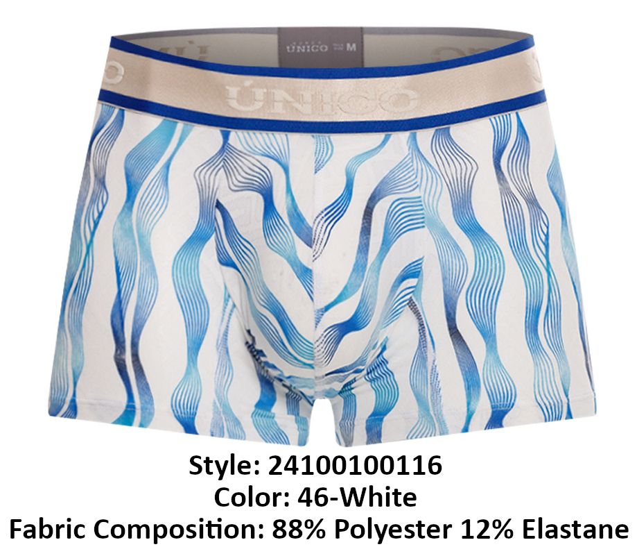 Unico 24100100116 Pomposo Trunks Color 46-White - DealByEthan.gay loves Unico