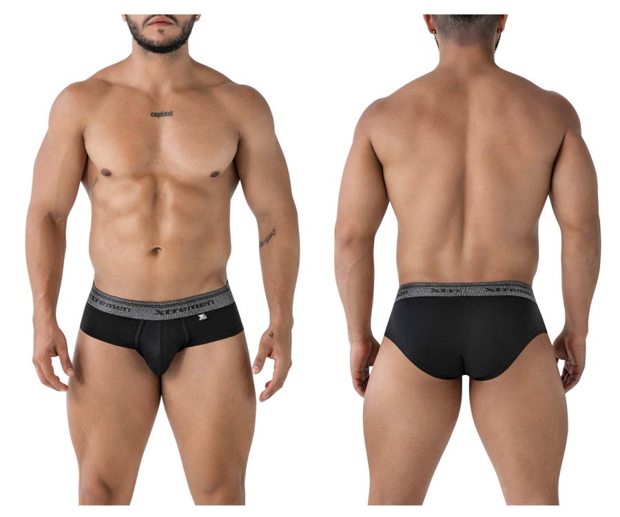 Xtremen 41315 Cotton Blend Briefs Color Black - DealByEthan.gay loves Xtremen