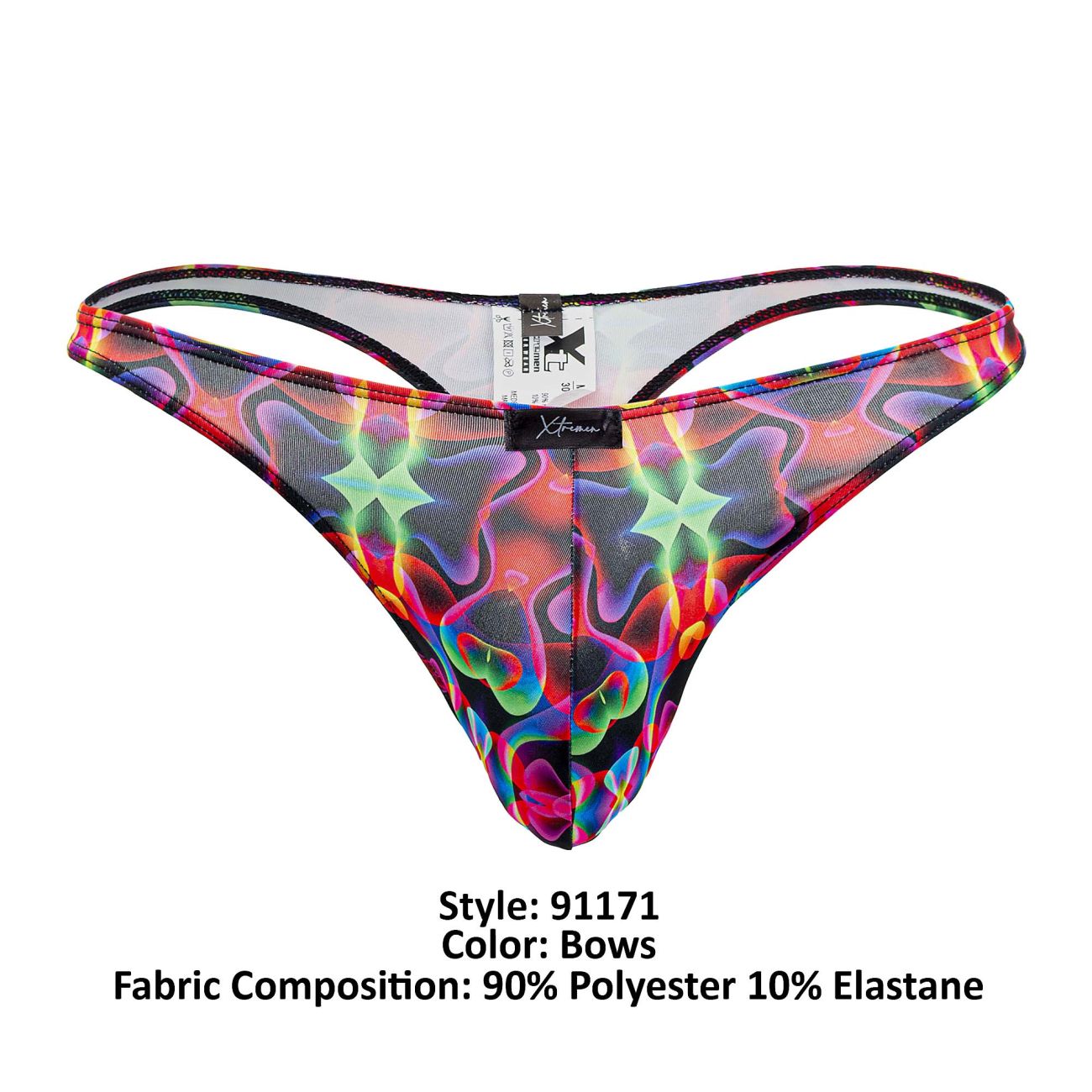 Xtremen 91171 Printed Thongs Color Bows - DealByEthan.gay loves Xtremen