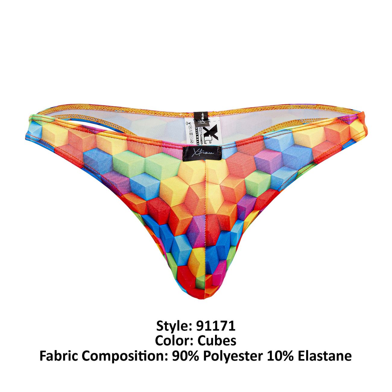 Xtremen 91171 Printed Thongs Color Cubes - DealByEthan.gay loves Xtremen