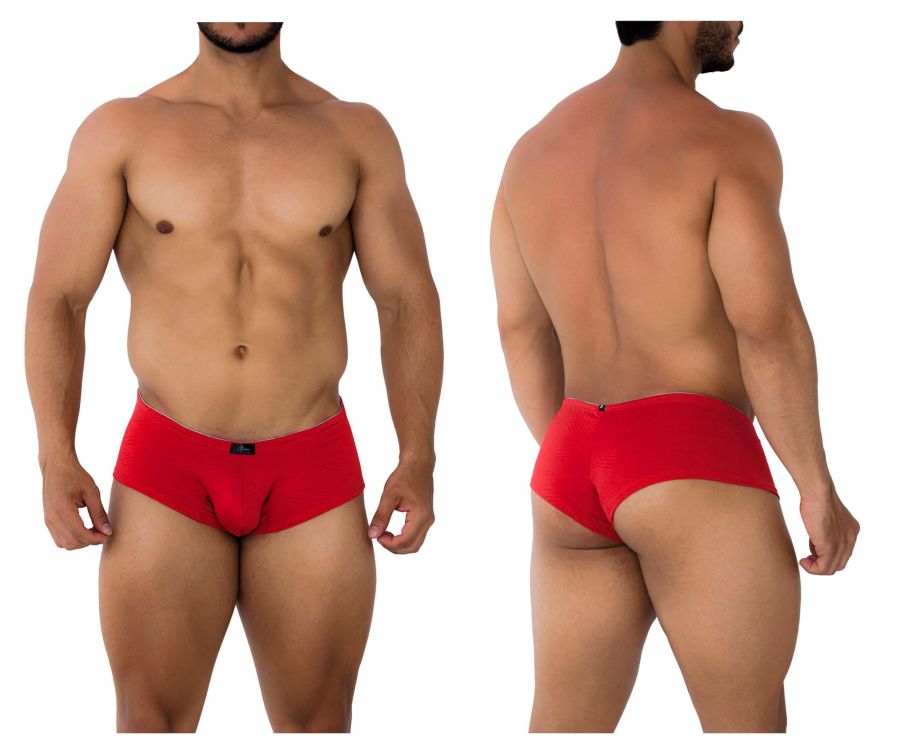 Xtremen 91190 Jacquard Trunks Color Red - DealByEthan.gay loves Xtremen