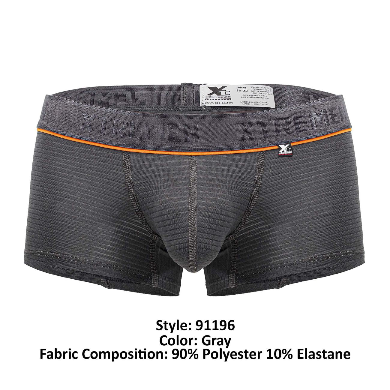 Xtremen 91196 Jacquard Trunks Color Gray - DealByEthan.gay loves Xtremen