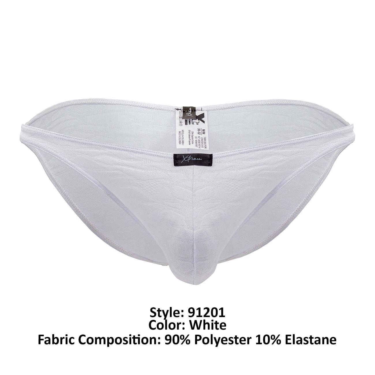 Xtremen 91201 Jacquard Bikini Color White - DealByEthan.gay loves Xtremen