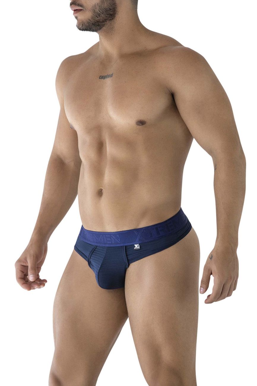 Xtremen 91211B Microfiber Thongs Color Navy - DealByEthan.gay loves Xtremen