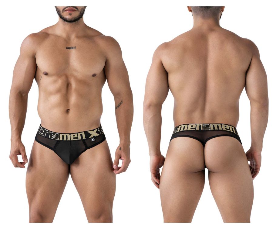 Xtremen 91235 Microfiber Thongs Color Black - DealByEthan.gay loves Xtremen