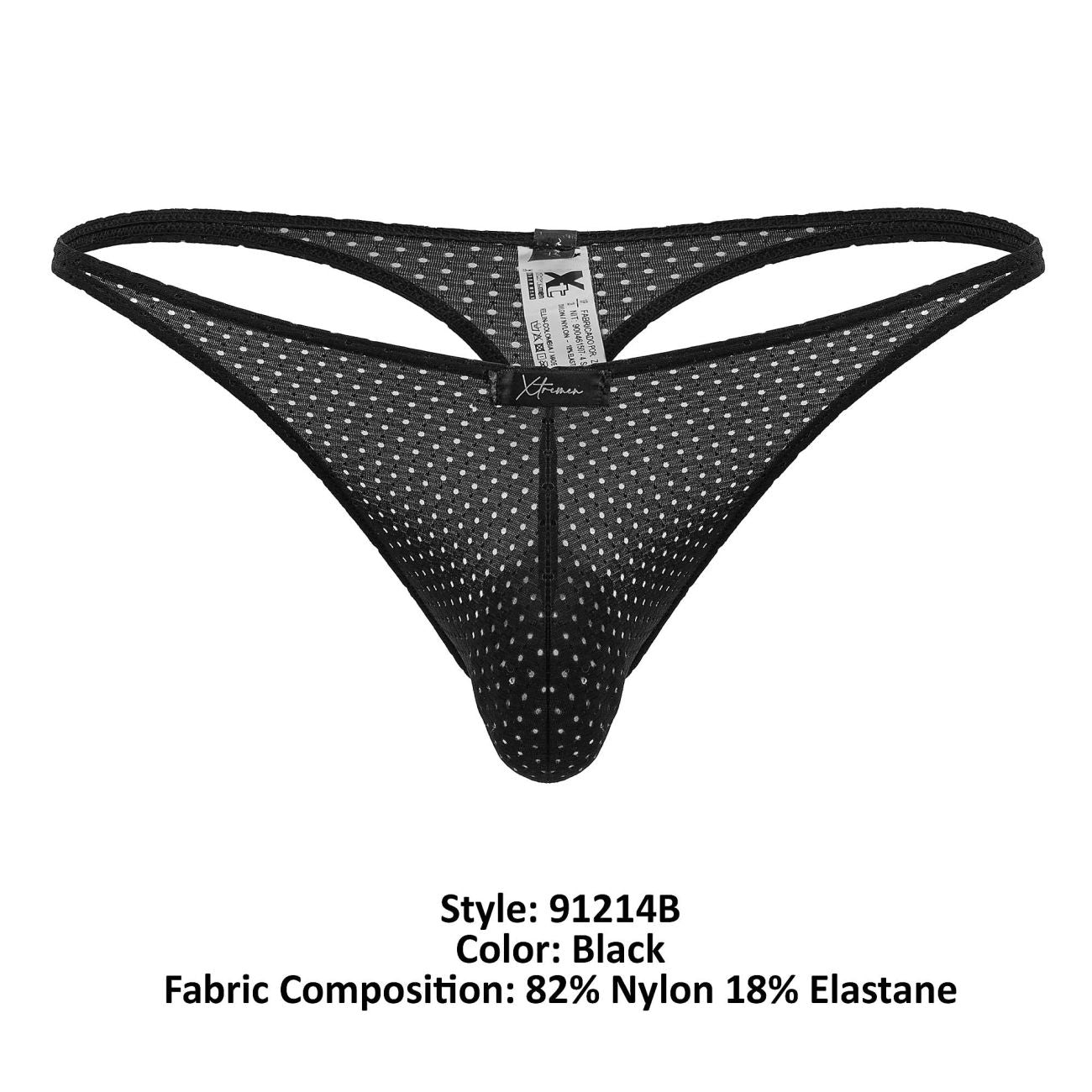 Xtremen 91214B Mikrofaser-Strings Farbe Schwarz