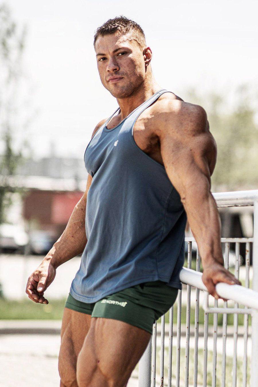 Jed North Fast-Dry Bodybuilding Workout Stringer - Gray