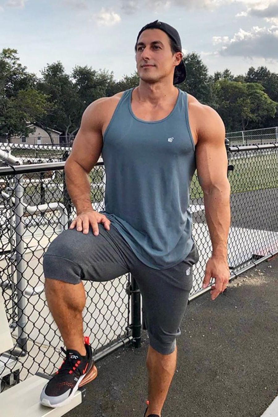 Jed North Fast-Dry Bodybuilding Workout Stringer - Gray